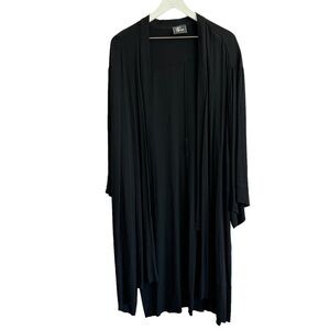 Lost & Found Ria Dunn Black Viscose Draped Long Line Jacket/Topper, Size XS